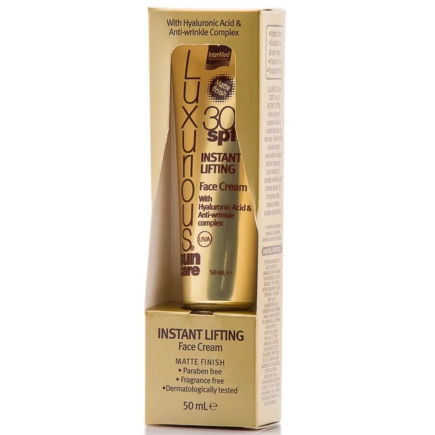 Luxurious Sun Care Instant Lifting Face Cream Spf30 Αντηλιακή & Αντιρυτιδική Κρέμα Προσώπου με Ματ Αποτέλεσμα 50ml Luxurious Sun Care Instant Lifting Face Cream Spf30 Αντηλιακή & Αντιρυτιδική Κρέμα Προσώπου με Ματ Αποτέλεσμα 50ml