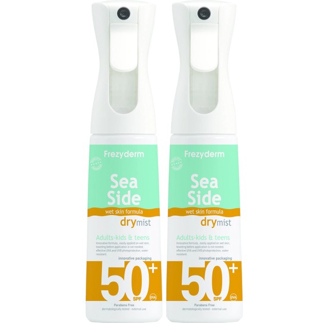 Frezyderm Πακέτο Προσφοράς Sea Side Dry Mist Family Spray Spf50+, 2x300ml Frezyderm Πακέτο Προσφοράς Sea Side Dry Mist Family Spray Spf50+, 2x300ml