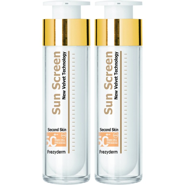 Frezyderm Πακέτο Προσφοράς Sun Screen Velvet Face Cream Spf50+, 2x50ml Frezyderm Πακέτο Προσφοράς Sun Screen Velvet Face Cream Spf50+, 2x50ml