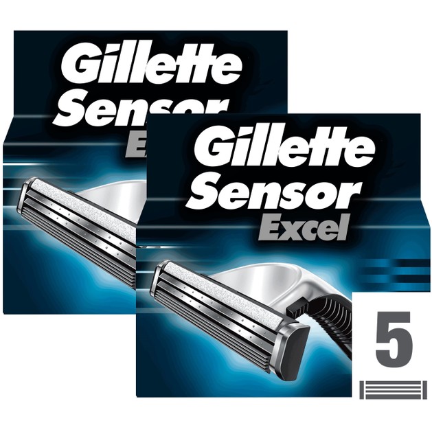 Gillette Πακέτο Προσφοράς Sensor Excel 2x5 Τεμάχια Gillette Πακέτο Προσφοράς Sensor Excel 2x5 Τεμάχια