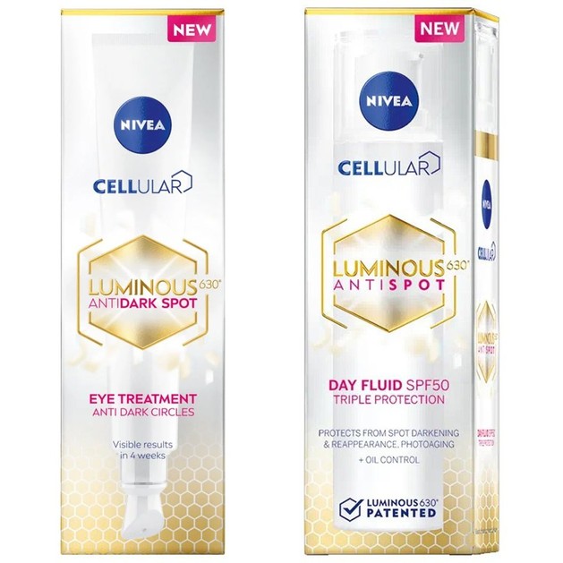 Nivea Πακέτο Προσφοράς Cellular Luminous630 Anti Dark Spot Eye Treatment Cream 15ml & Antispot Day Fluid Triple Protection Spf50, 40ml Nivea Πακέτο Προσφοράς Cellular Luminous630 Anti Dark Spot Eye Treatment Cream 15ml & Antispot Day Fluid Triple Protection Spf50, 40ml
