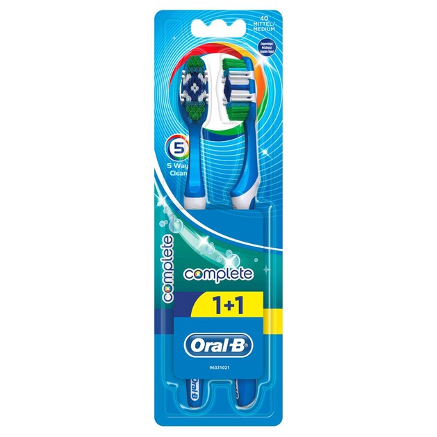 Oral-B Complete 5 Way Clean Οδοντόβουρτσα 40 Medium 2 τεμάχια Oral-B Complete 5 Way Clean Οδοντόβουρτσα 40 Medium 2 τεμάχια