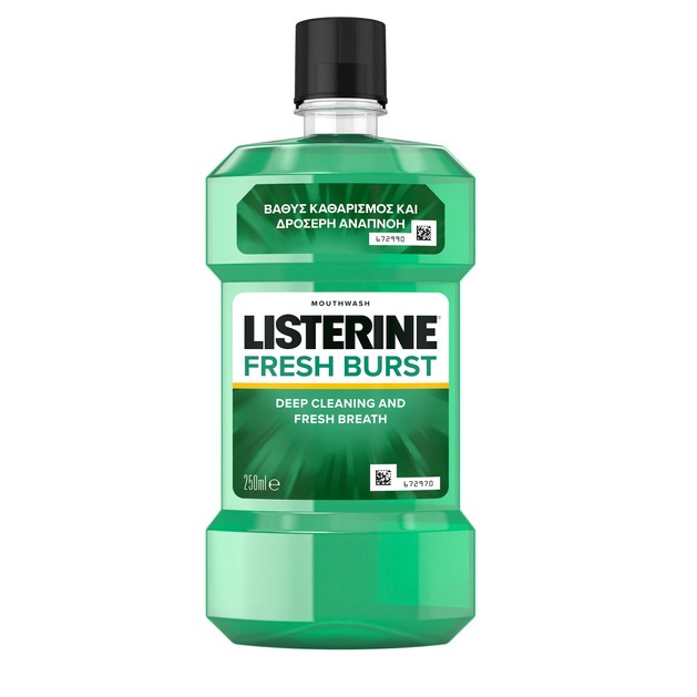 Listerine Fresh Burst Δροσερή Αναπνοή Δροσερή Γεύση 250ml Listerine Fresh Burst Δροσερή Αναπνοή Δροσερή Γεύση 250ml