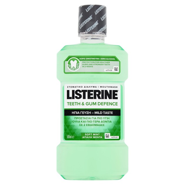 Listerine Teeth & Gum Defence Ενδυναμώνει τα Δόντια & Προστατεύει τα Ούλα 500ml Listerine Teeth & Gum Defence Ενδυναμώνει τα Δόντια & Προστατεύει τα Ούλα 500ml