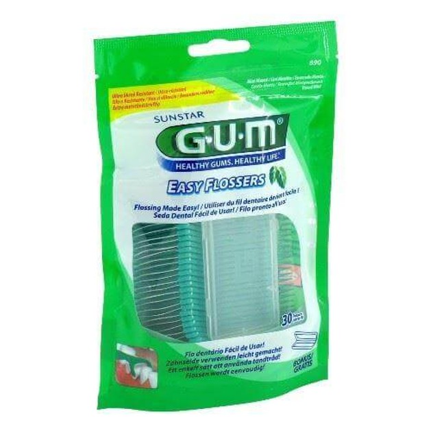 Gum Easy Flossers + Fluoride & Vitamin E Κερωμένο Οδοντικό Νήμα με Γεύση Δροσερής Μέντας 30 Τεμάχια (890) Gum Easy Flossers + Fluoride & Vitamin E Κερωμένο Οδοντικό Νήμα με Γεύση Δροσερής Μέντας 30 Τεμάχια (890)