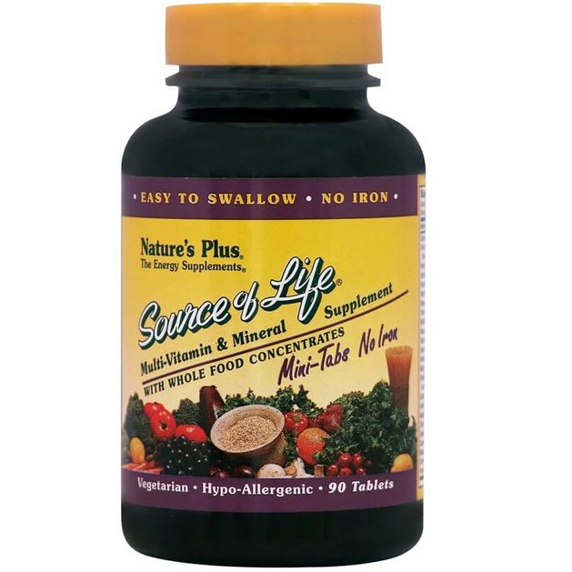 Nature\'s Plus Source Of Life Mini-Tabs No Iron Συμπλήρωμα Διατροφής για Τόνωση & Ενέργεια του Οργανισμού 90 Tabs Nature\'s Plus Source Of Life Mini-Tabs No Iron Συμπλήρωμα Διατροφής για Τόνωση & Ενέργεια του Οργανισμού 90 Tabs