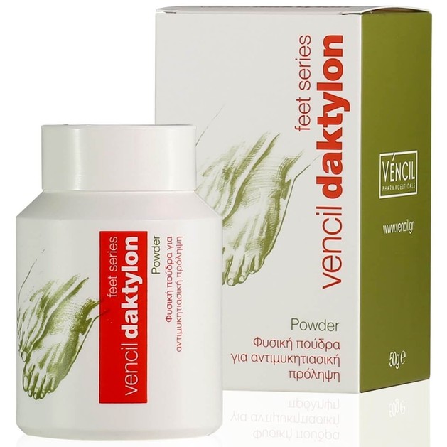 Vencil Daktylon Powder Φυσική Πούδρα για Αντιμυκητιασική Πρόληψη με Αντιφλογιστική, Αποσμητική & Απορροφητική Δράση 50g Vencil Daktylon Powder Φυσική Πούδρα για Αντιμυκητιασική Πρόληψη με Αντιφλογιστική, Αποσμητική & Απορροφητική Δράση 50g