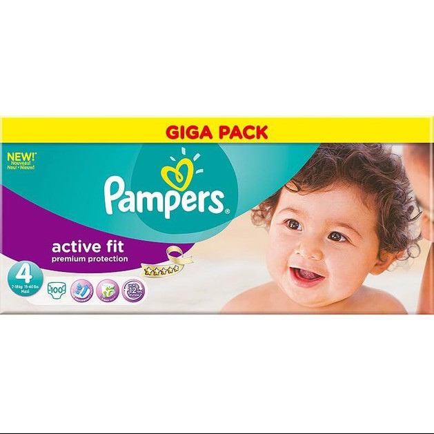 Pampers Active Fit Maxi No4 (7-18Kg) 100 Πάνες Pampers Active Fit Maxi No4 (7-18Kg) 100 Πάνες