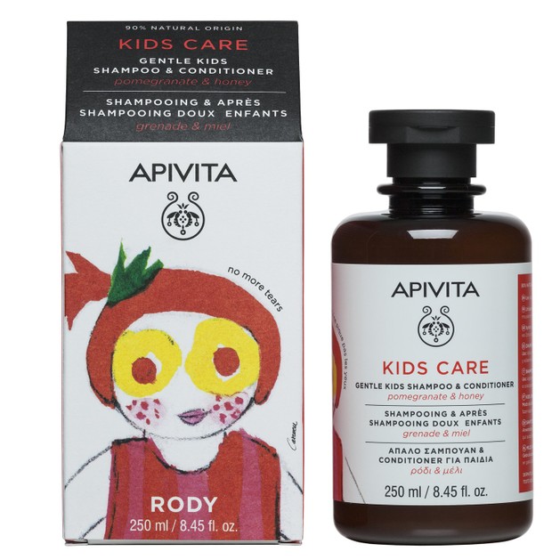 Apivita Kids Shampoo & Conditioner With Honey & Pomegranate 250ml Apivita Kids Shampoo & Conditioner With Honey & Pomegranate 250ml