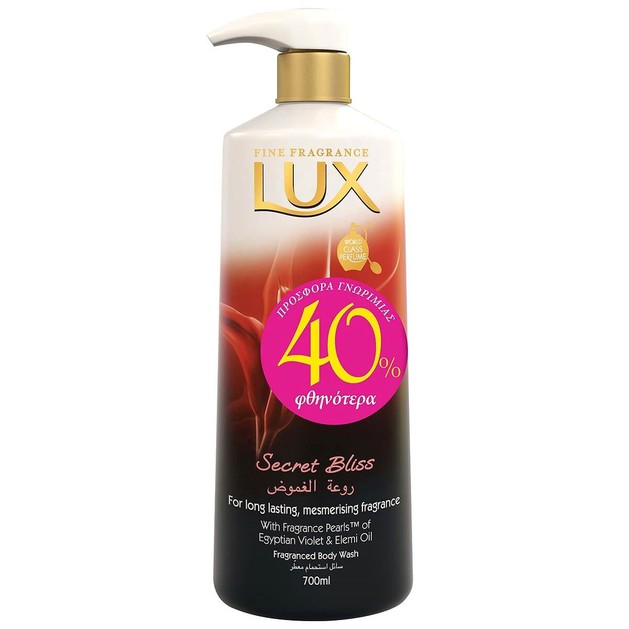 Lux Secrete Bliss Fragranced Body Wash Αφρόλουτρο με Γοητευτικό Άρωμα που Διαρκεί 700ml Promo -40% Lux Secrete Bliss Fragranced Body Wash Αφρόλουτρο με Γοητευτικό Άρωμα που Διαρκεί 700ml Promo -40%