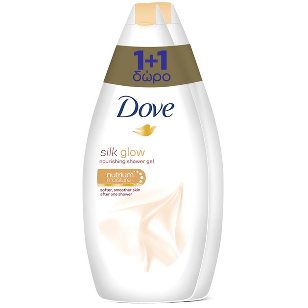 Dove Πακέτο Προσφοράς Silk Glow Ενυδατικό Αφρόλουτρο για Μεταξένια Επιδερμίδα 1+1 Δώρο 2x750ml Dove Πακέτο Προσφοράς Silk Glow Ενυδατικό Αφρόλουτρο για Μεταξένια Επιδερμίδα 1+1 Δώρο 2x750ml