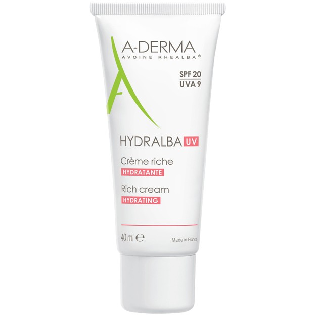 A-Derma Hydralba Hydratante UV Riche Cream Spf20 40ml A-Derma Hydralba Hydratante UV Riche Cream Spf20 40ml