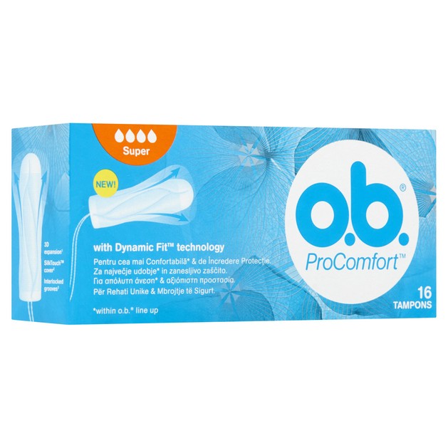 O.b. ProComfort Super Ταμπόν για Ημέρες με Μέτρια Έως Μεγάλη Ροή 16 Τεμάχια O.b. ProComfort Super Ταμπόν για Ημέρες με Μέτρια Έως Μεγάλη Ροή 16 Τεμάχια