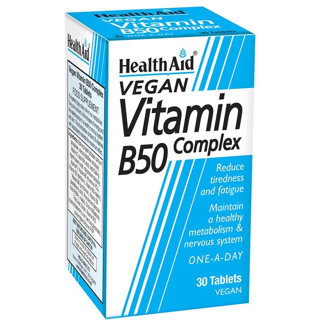 Health Aid Vitamin B50 Complex 30tabs Health Aid Vitamin B50 Complex 30tabs