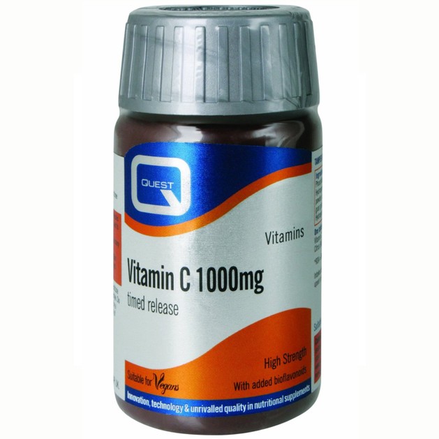 Quest Vitamin C 1000mg Timed Release Συμπλήρωμα Διατροφής Βιταμίνης C σε Συνδυασμό με Βιοφλαβονοειδή Quest Vitamin C 1000mg Timed Release Συμπλήρωμα Διατροφής Βιταμίνης C σε Συνδυασμό με Βιοφλαβονοειδή