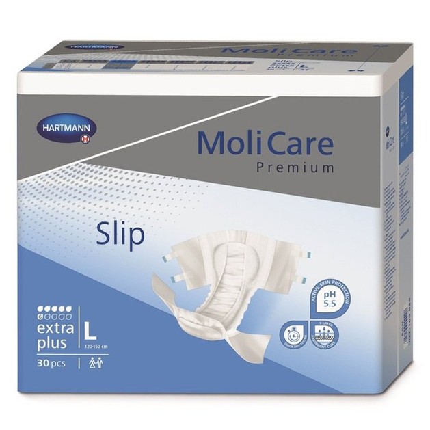 Hartmann MoliCare Premium Extra Plus 120-150cm Large Πάνες Για Βαριά Και Οξύτατη Ακράτεια Ούρων Και Κοπράνων 30 τμχ Hartmann MoliCare Premium Extra Plus 120-150cm Large Πάνες Για Βαριά Και Οξύτατη Ακράτεια Ούρων Και Κοπράνων 30 τμχ