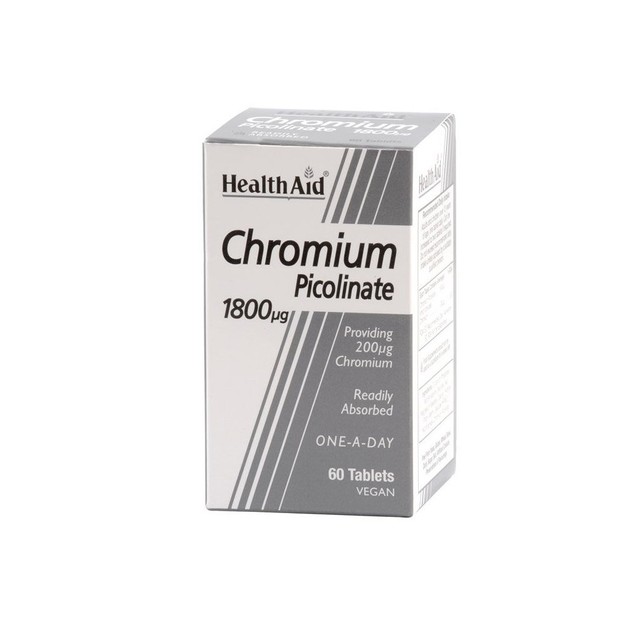 Health Aid Chromium Picolinate 1800μg 60tabs Health Aid Chromium Picolinate 1800μg 60tabs
