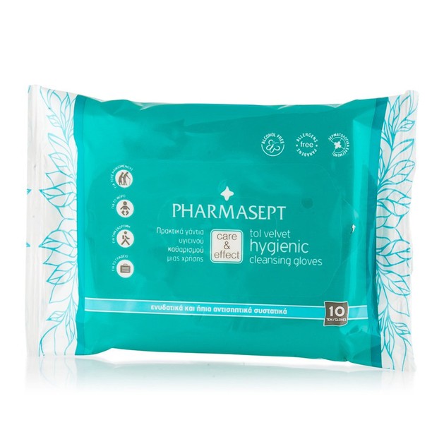 Pharmasept Tol Velvet Hygienic Cleansing Gloves 10τεμάχια Pharmasept Tol Velvet Hygienic Cleansing Gloves 10τεμάχια