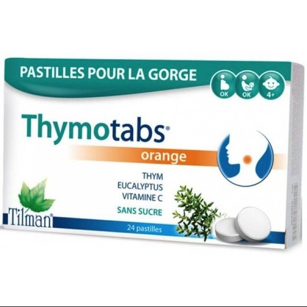 Tilman ThymoTabs Orange Παστίλιες για το Λαιμό Πορτοκάλι, με Θυμάρι, Ευκάλυπτο & Βιταμίνη C Χωρίς Ζάχαρη 24τμχ Tilman ThymoTabs Orange Παστίλιες για το Λαιμό Πορτοκάλι, με Θυμάρι, Ευκάλυπτο & Βιταμίνη C Χωρίς Ζάχαρη 24τμχ