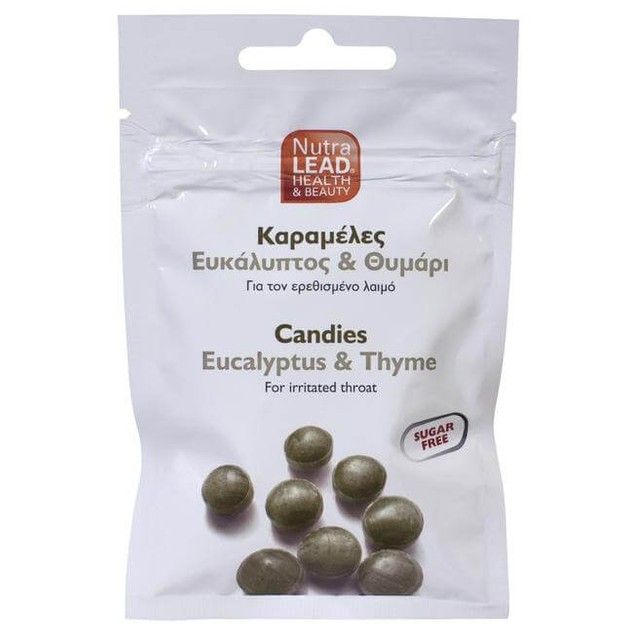 Nutralead Καραμέλες Ευκάλυπτος & Θυμάρι 40gr Nutralead Καραμέλες Ευκάλυπτος & Θυμάρι 40gr