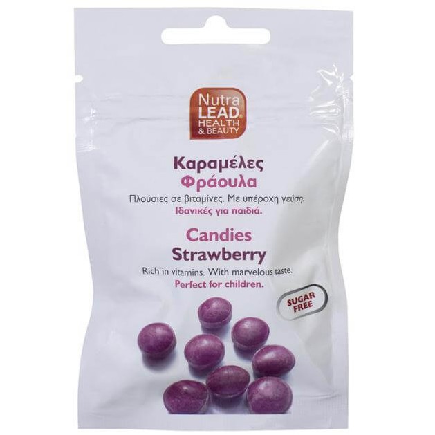 Nutralead Παιδικές Kαραμέλες Φράουλα 40gr Nutralead Παιδικές Kαραμέλες Φράουλα 40gr