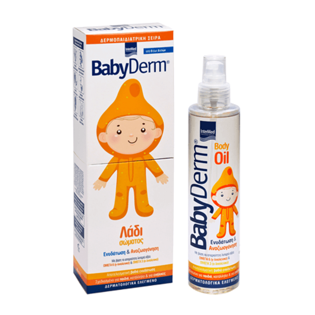 Babyderm Body Oil Υπέρ Ενυδατικό Λάδι Σώματος για Βαθιά Ενυδάτωση του Βρεφικού & Παιδικού Δέρματος 200ml Babyderm Body Oil Υπέρ Ενυδατικό Λάδι Σώματος για Βαθιά Ενυδάτωση του Βρεφικού & Παιδικού Δέρματος 200ml