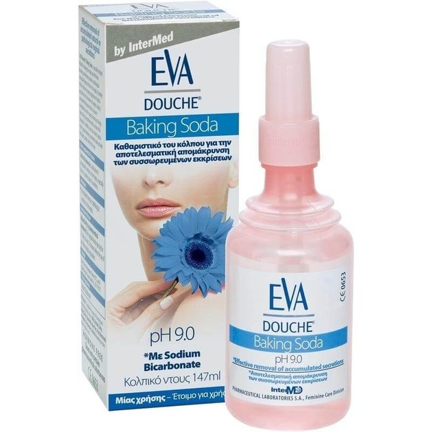 Eva Douche Baking Soda Κολπική Πλύση μίας Χρήσης με Σόδα για τη Απομάκρυνση των Εκκρίσεων της Ευαίσθητης Περιοχής 147ml Eva Douche Baking Soda Κολπική Πλύση μίας Χρήσης με Σόδα για τη Απομάκρυνση των Εκκρίσεων της Ευαίσθητης Περιοχής 147ml
