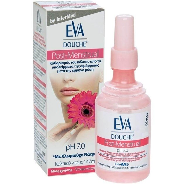 Eva Douche Post Menstrual Κολπική Πλύση, για την Αποτελεσματική Απομάκρυνση των Υπολειμμάτων της Περιόδου 147ml Eva Douche Post Menstrual Κολπική Πλύση, για την Αποτελεσματική Απομάκρυνση των Υπολειμμάτων της Περιόδου 147ml