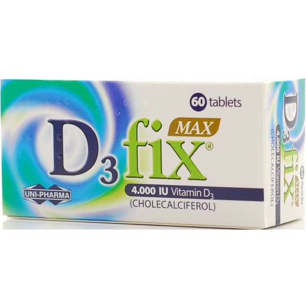 Uni-Pharma Vitamin D3 Fix Max 4000 IU 60 tabs Uni-Pharma Vitamin D3 Fix Max 4000 IU 60 tabs