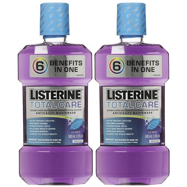 Listerine Πακέτο Προσφοράς Total Care Αντισηπτικό Στοματικό Διάλυμα Ολοκληρωμένης Φροντίδας 2x500ml 1+1 Δώρο Listerine Πακέτο Προσφοράς Total Care Αντισηπτικό Στοματικό Διάλυμα Ολοκληρωμένης Φροντίδας 2x500ml 1+1 Δώρο