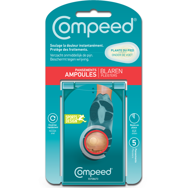 Compeed Επιθέματα για Φουσκάλες Κάτω απο το Πέλμα 5τμχ Compeed Επιθέματα για Φουσκάλες Κάτω απο το Πέλμα 5τμχ
