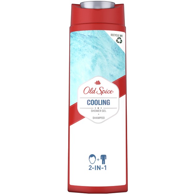 Old Spice Cooling 2 in 1 Shower Gel & Shampoo 400ml Old Spice Cooling 2 in 1 Shower Gel & Shampoo 400ml
