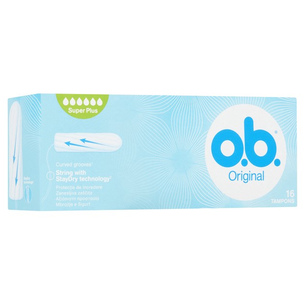 O.b. Original Super Plus Ταμπόν για Ημέρες με Μεγάλη Έως Πολύ Μεγάλη Ροή 16 Τεμάχια O.b. Original Super Plus Ταμπόν για Ημέρες με Μεγάλη Έως Πολύ Μεγάλη Ροή 16 Τεμάχια