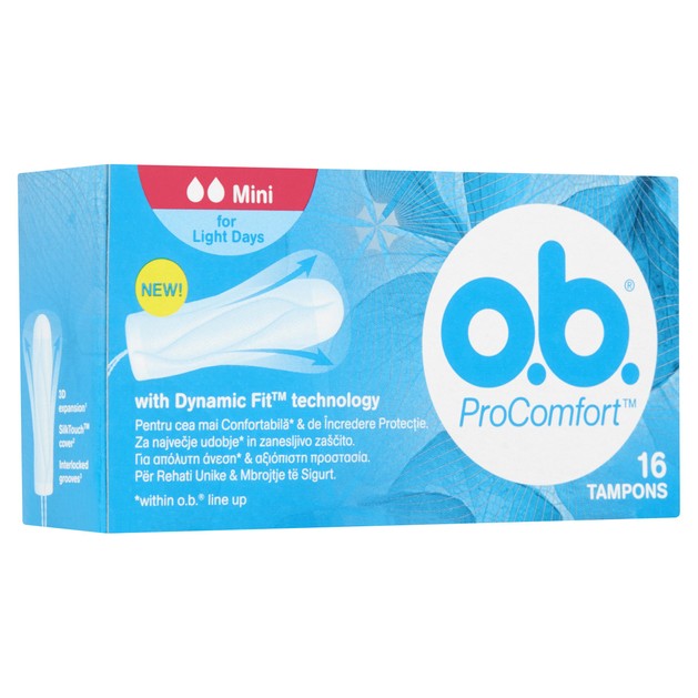 O.b. ProComfort Mini Ταμπόν για Ημέρες με Πολύ Μικρή Ροή 16 Τεμάχια O.b. ProComfort Mini Ταμπόν για Ημέρες με Πολύ Μικρή Ροή 16 Τεμάχια