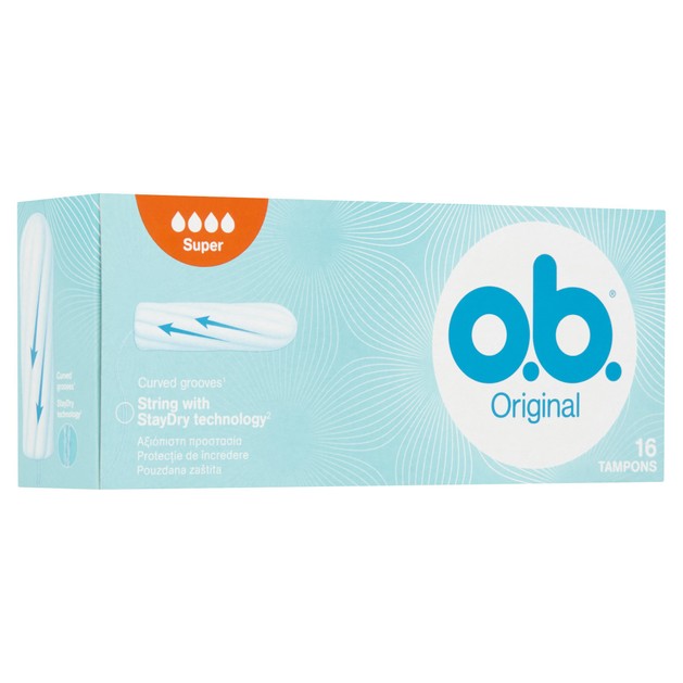 O.b. Original Super Ταμπόν για Ημέρες με Μέτρια Έως Μεγάλη Ροή 16 Τεμάχια O.b. Original Super Ταμπόν για Ημέρες με Μέτρια Έως Μεγάλη Ροή 16 Τεμάχια