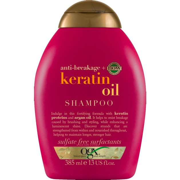 OGX Keratin Oil Shampoo Anti Breakage Σαμπουάν Ενδυνάμωσης με Κερατίνη & Έλαιο Argan Κατά του Σπασίματος της Τρίχας 385ml OGX Keratin Oil Shampoo Anti Breakage Σαμπουάν Ενδυνάμωσης με Κερατίνη & Έλαιο Argan Κατά του Σπασίματος της Τρίχας 385ml