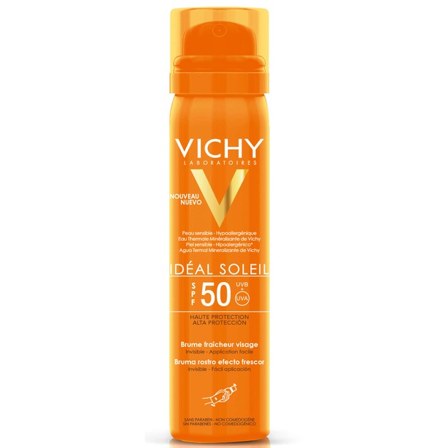 Vichy Ideal Soleil Brume Fraicheur Visage Spf50, 75ml Vichy Ideal Soleil Brume Fraicheur Visage Spf50, 75ml