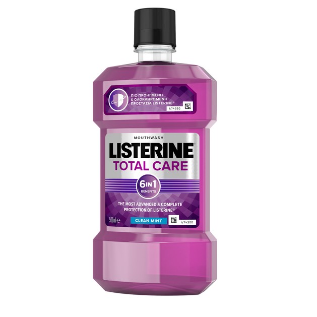 Listerine Total Care Clean Mint Στοματικό Διάλυμα με Έξι Οφέλη για πιο Προηγμένη & Ολοκληρωμένη Προστασία 500ml Listerine Total Care Clean Mint Στοματικό Διάλυμα με Έξι Οφέλη για πιο Προηγμένη & Ολοκληρωμένη Προστασία 500ml