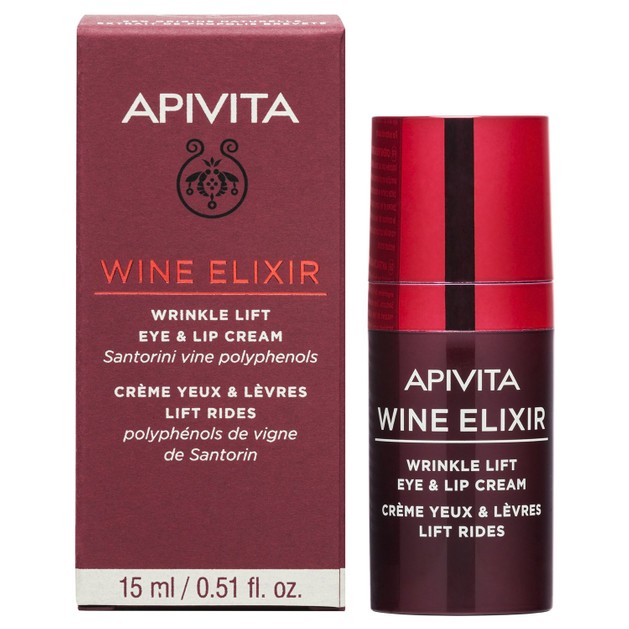 Apivita Wine Elixir Wrinkle Lift Eye & Lip Cream 15ml Apivita Wine Elixir Wrinkle Lift Eye & Lip Cream 15ml