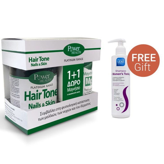 Power Health Promo Platinum Hair Tone,Nails & Skin 30caps & Magnesium 10Effer.tabs &Δώρο Pharmalead Shampoo Women\'s Toning 250ml Power Health Promo Platinum Hair Tone,Nails & Skin 30caps & Magnesium 10Effer.tabs &Δώρο Pharmalead Shampoo Women\'s Toning 250ml