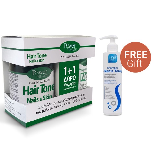 Power Health Promo Platinum Hair Tone,Nails & Skin 30caps & Magnesium 10Effer.tabs & Δώρο Pharmalead Shampoo Men\'s Toning 250ml Power Health Promo Platinum Hair Tone,Nails & Skin 30caps & Magnesium 10Effer.tabs & Δώρο Pharmalead Shampoo Men\'s Toning 250ml