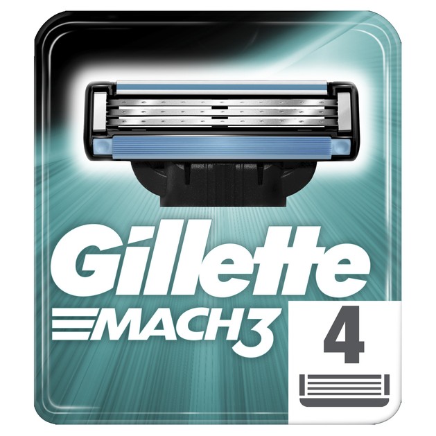 Gillette Mach 3 Ανταλλακτικά Ξυραφάκια με Λεπίδες πιο Δυνατές Από Ατσάλι 4 Τεμάχια Gillette Mach 3 Ανταλλακτικά Ξυραφάκια με Λεπίδες πιο Δυνατές Από Ατσάλι 4 Τεμάχια