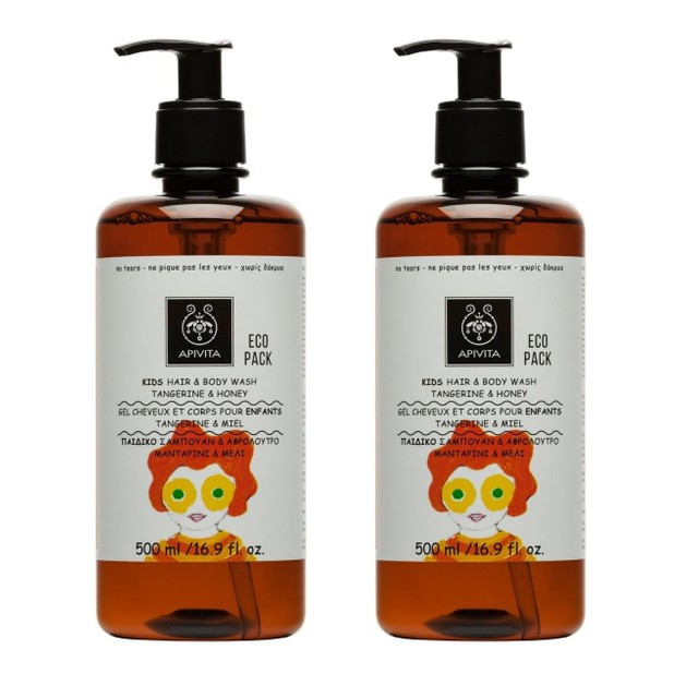 Apivita Πακέτο Προσφοράς Kids Hair & Body Wash With Honey & Tangerine Παιδικό Σαμπουάν & Αφρόλουτρο 2x500ml 1+1 Δώρο Apivita Πακέτο Προσφοράς Kids Hair & Body Wash With Honey & Tangerine Παιδικό Σαμπουάν & Αφρόλουτρο 2x500ml 1+1 Δώρο