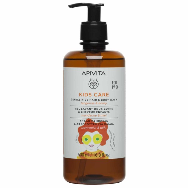 Apivita Kids Care Hair & Body Wash With Honey & Tangerine Παιδικό Σαμπουάν & Αφρόλουτρο με Μέλι & Μανταρίνι 500ml Apivita Kids Care Hair & Body Wash With Honey & Tangerine Παιδικό Σαμπουάν & Αφρόλουτρο με Μέλι & Μανταρίνι 500ml