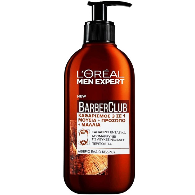 L\'oreal Paris Men Expert Barber Club Beard, Face & Hair Wash Gel 200ml L\'oreal Paris Men Expert Barber Club Beard, Face & Hair Wash Gel 200ml