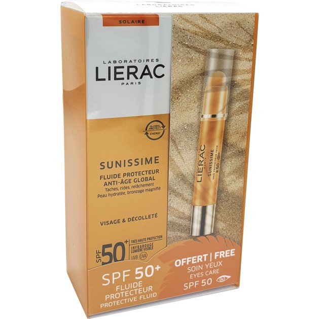 Lierac Πακέτο Προσφοράς Sunissime Fluide Protecteur Spf50+, 40ml & Δώρο Soin Protecteur Yeux Anti-Age Global Spf50, 3g Lierac Πακέτο Προσφοράς Sunissime Fluide Protecteur Spf50+, 40ml & Δώρο Soin Protecteur Yeux Anti-Age Global Spf50, 3g