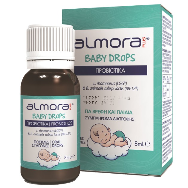 Almora Plus Baby Drops Προβιοτικό σε Σταγόνες για την Ανακούφιση των Βρεφικών Κολικών & την Υγεία του Γαστρεντερικού 8ml Almora Plus Baby Drops Προβιοτικό σε Σταγόνες για την Ανακούφιση των Βρεφικών Κολικών & την Υγεία του Γαστρεντερικού 8ml