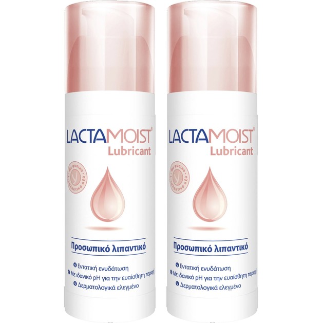 Lactacyd Πακέτο Προσφοράς Lactamoist Lubricant Λιπαντικό που Προσομοιώνει τη Φυσική Λίπανση 2x50ml Lactacyd Πακέτο Προσφοράς Lactamoist Lubricant Λιπαντικό που Προσομοιώνει τη Φυσική Λίπανση 2x50ml