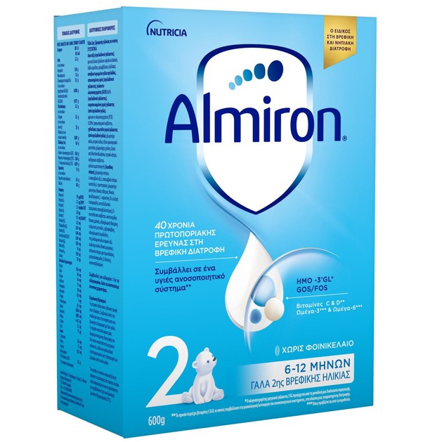 Nutricia Almiron 2 Γάλα 2ης Βρεφικής Ηλικίας από 6-12 μηνών 600gr Nutricia Almiron 2 Γάλα 2ης Βρεφικής Ηλικίας από 6-12 μηνών 600gr