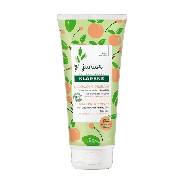 Klorane Junior Detangling Shampoo with Peach Fragrance Απαλό Προστατευτικό Παιδικό Σαμπουάν με Αρωμα Ροδάκινο 200ml Klorane Junior Detangling Shampoo with Peach Fragrance Απαλό Προστατευτικό Παιδικό Σαμπουάν με Αρωμα Ροδάκινο 200ml